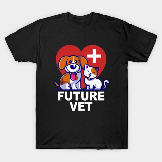 Future Vet, Future Veterinarian Vet Tech Vet Major Veterinary School T-Shirt by ZimBom Designer